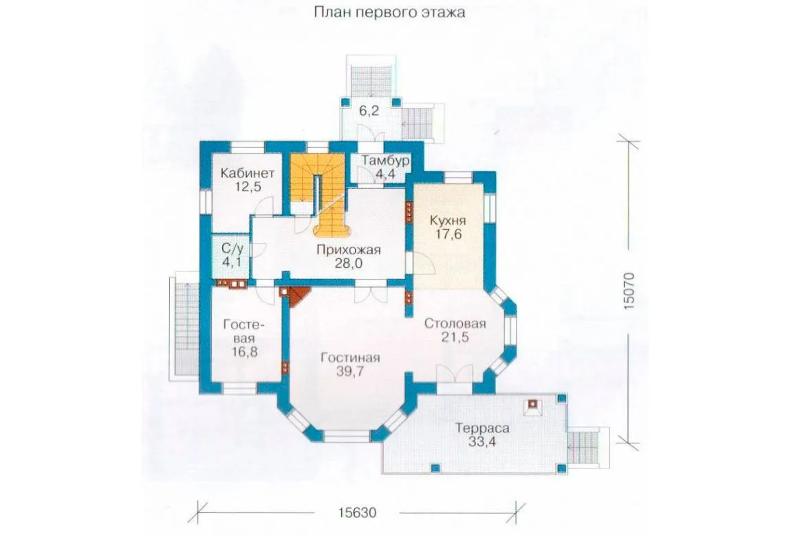 План N2 проекта кирпичного дома «1082»