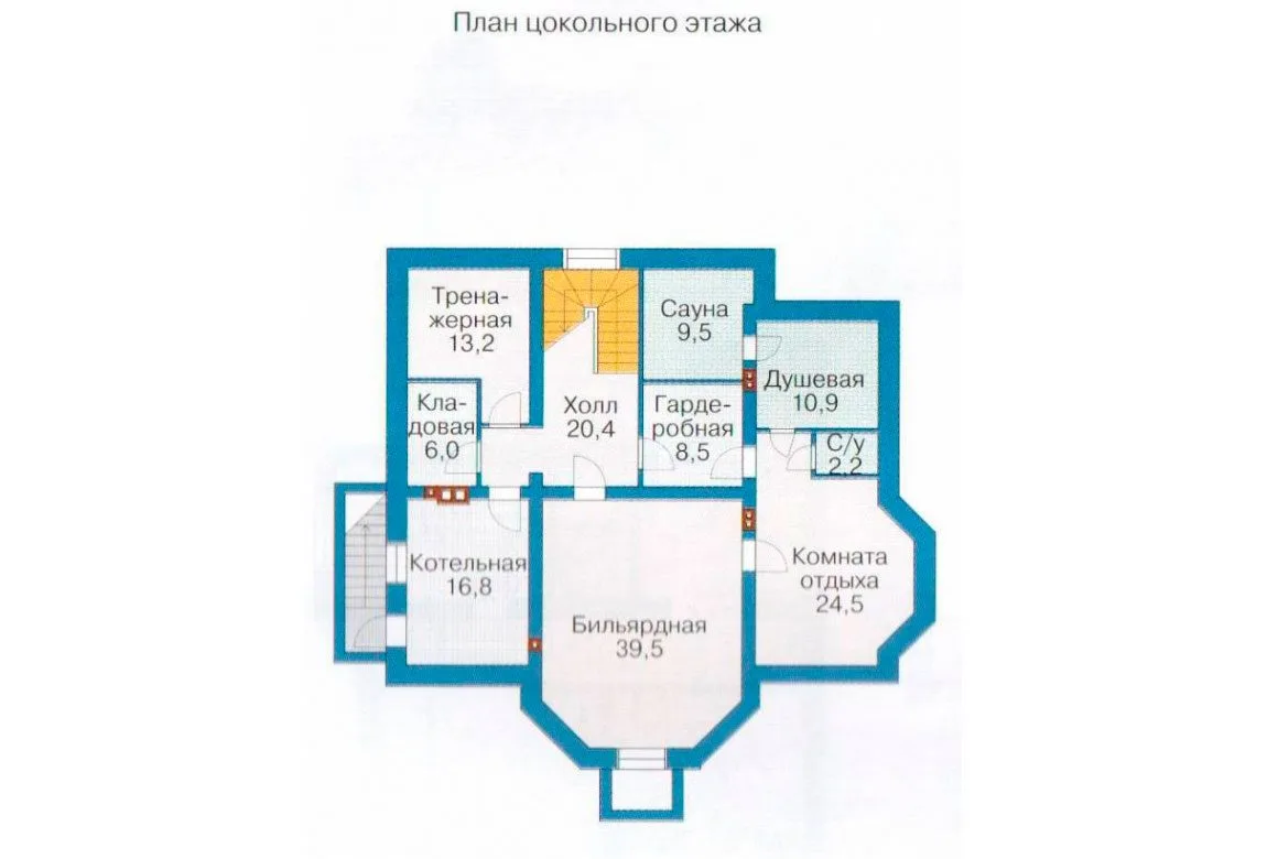 План N3 проекта кирпичного дома «1082»
