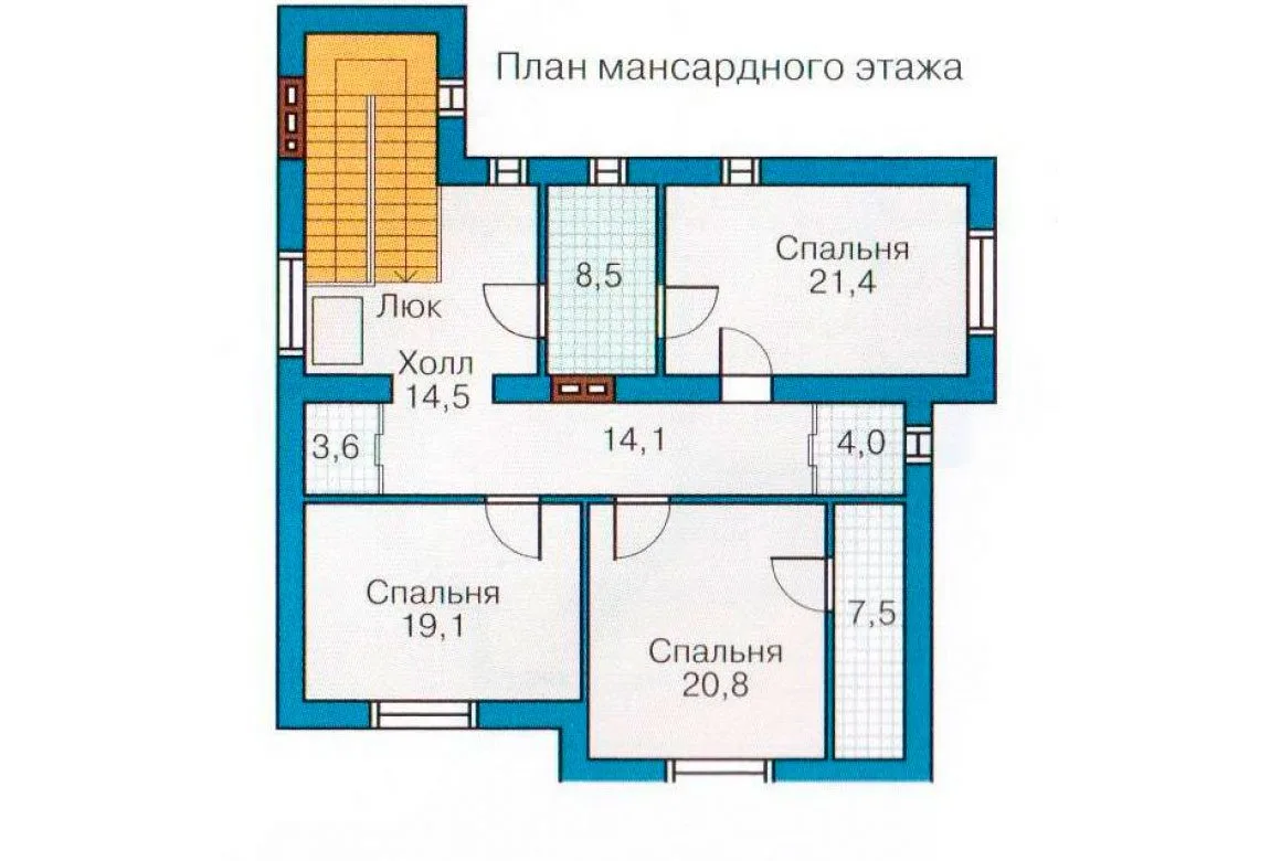 План N2 проекта кирпичного дома «1083»