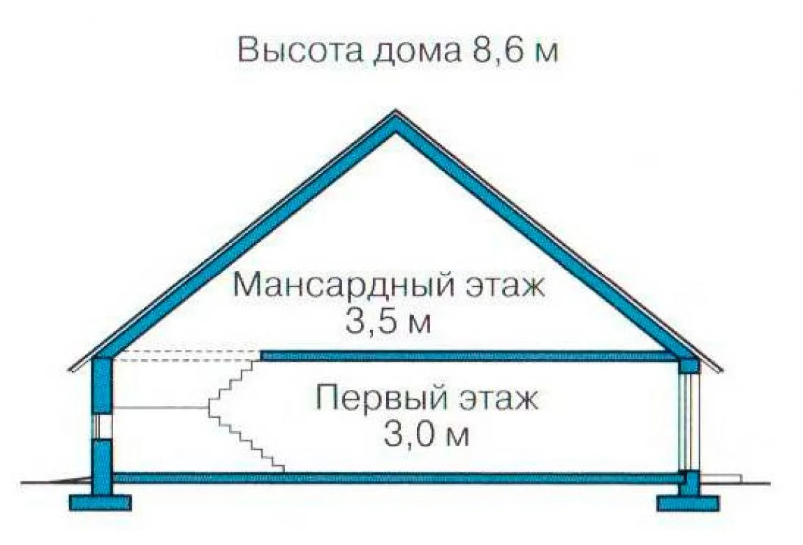 План N3 проекта кирпичного дома «1083»