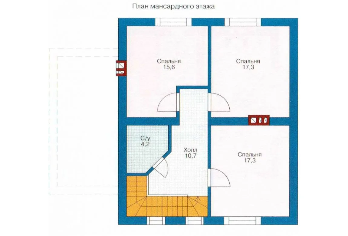 План N2 проекта кирпичного дома «1009»