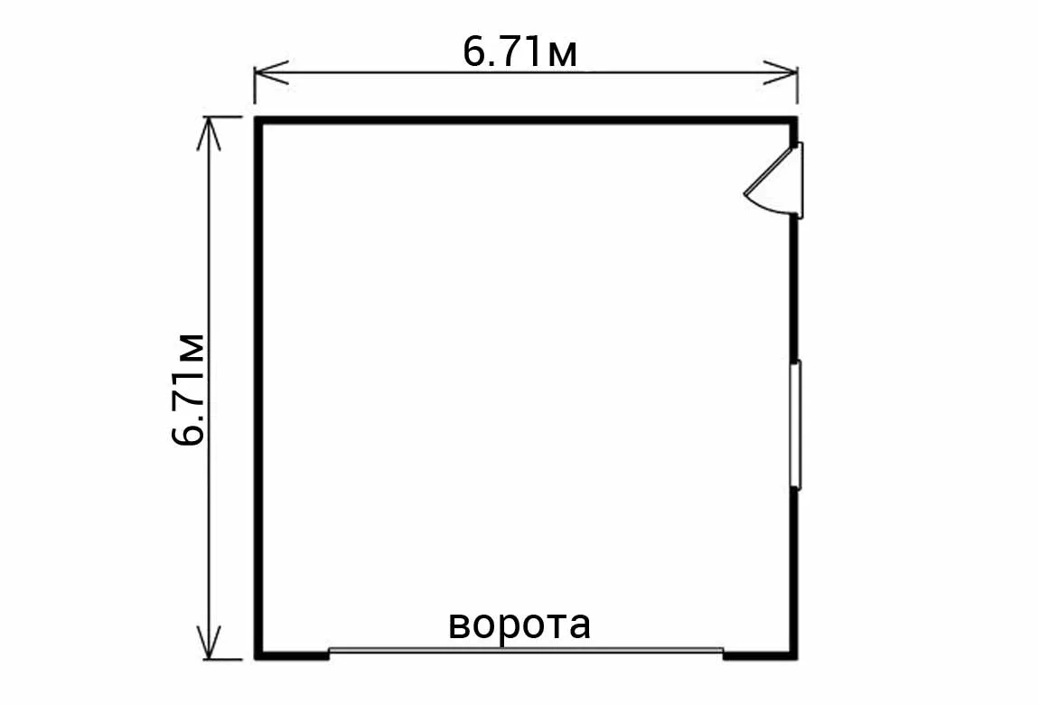 План N1 проекта гаража «1964»