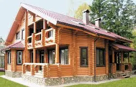 Дом из оцилиндрованного бревна Дом из оцилиндрованного бревна
