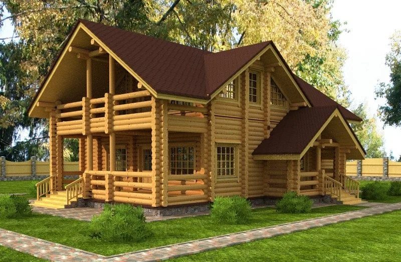 Дом из бревна для постоянного проживания