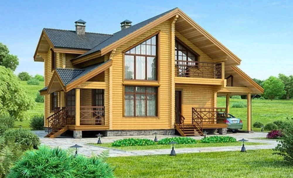 Проекты домов из профилированного бруса. Фото и цены.