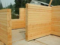стены бани из бруса