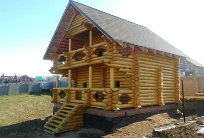 Баня из бревна в Ясногорске