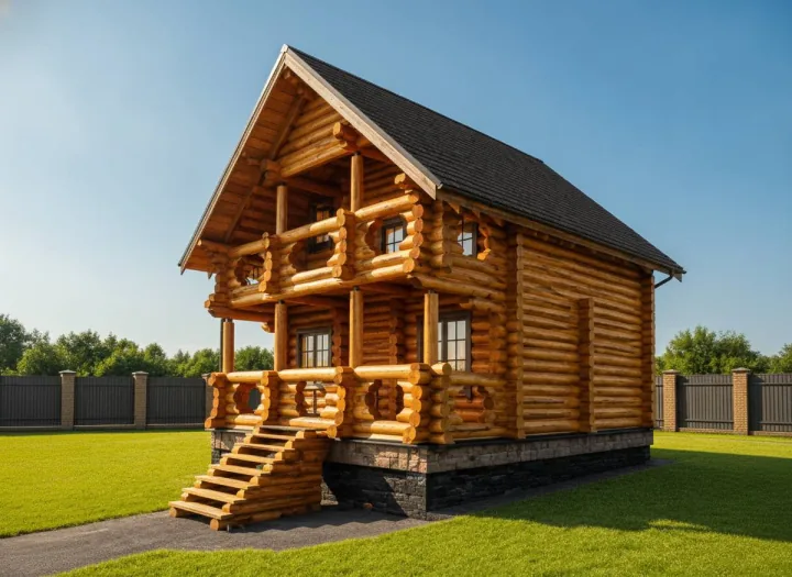 Баня из бревна в Ясногорске